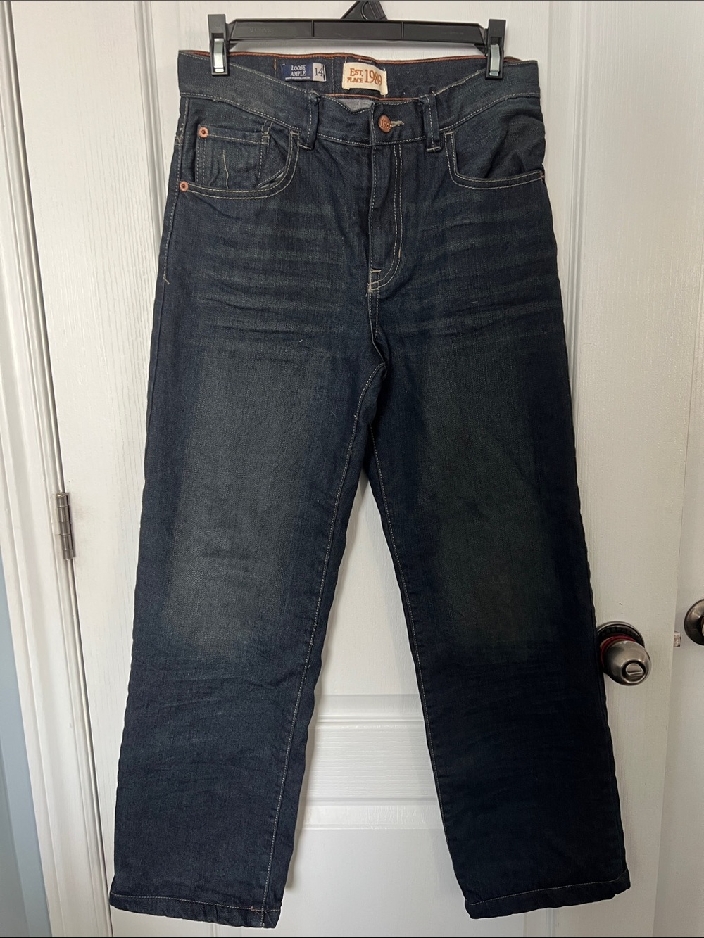 Relaxed Fit Fleece Lined Dark Indigo Men's Jeans - Timeless Comfort